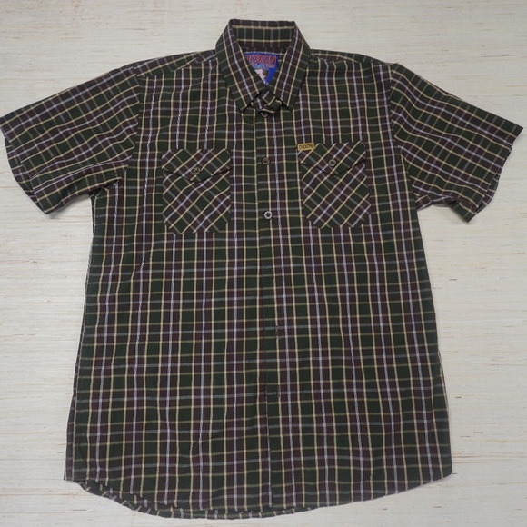 Dixxon “Scotch” Short Sleeve Bamboo Blend Plaid Shirt L - Picture 1 of 7